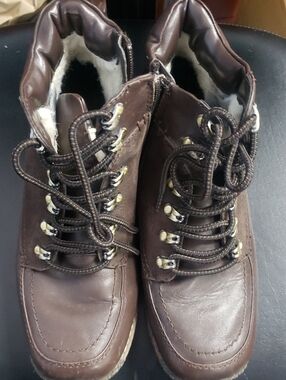 Blondo Brown Lace-Up Shearling-Lined Men's Boots